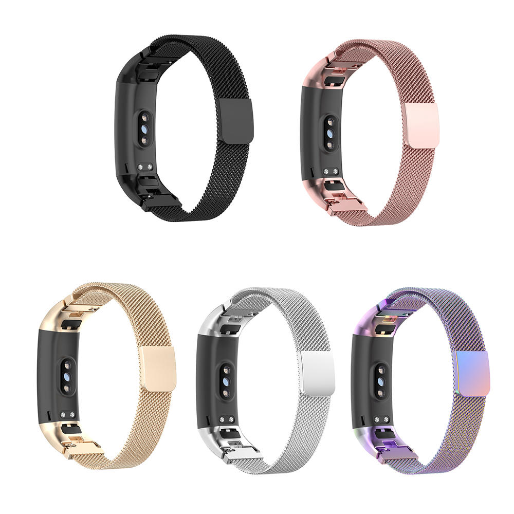Bakeey Milanese roestvrijstalen verstelbare horlogebandriem voor Huawei Honor band5 & 4 smartwatch