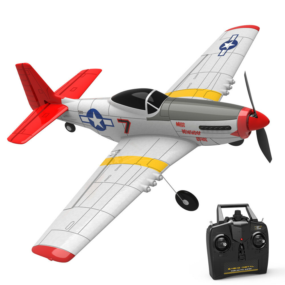 Eachine Mini Mustang P-51D EPP 400mm Wingspan 2.4G 6-Axis Gyro RC Airplane Trainer Fixed Wing RTF One Key Return for Beginner