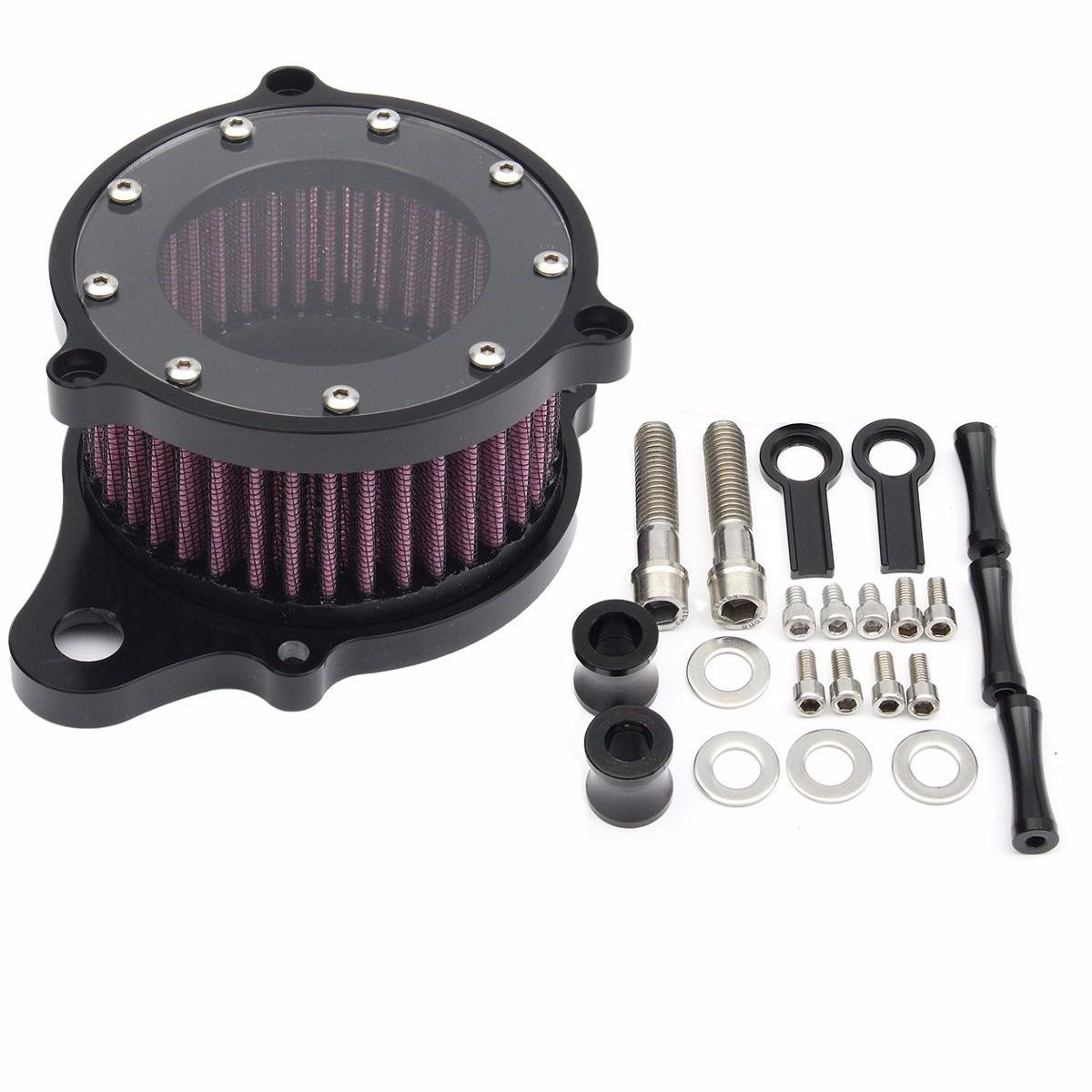 Motorcycle Air Cleaner Intake Filter System Aluminum For Harley-Davidson Sports XL 883 1200 2004 2005 2006 2007 2008 200