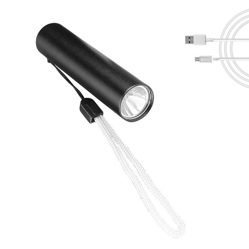 XANES? Mini-tactische zaklamp 4 modi USB-oplaadlamp Zaklamp Werklamp