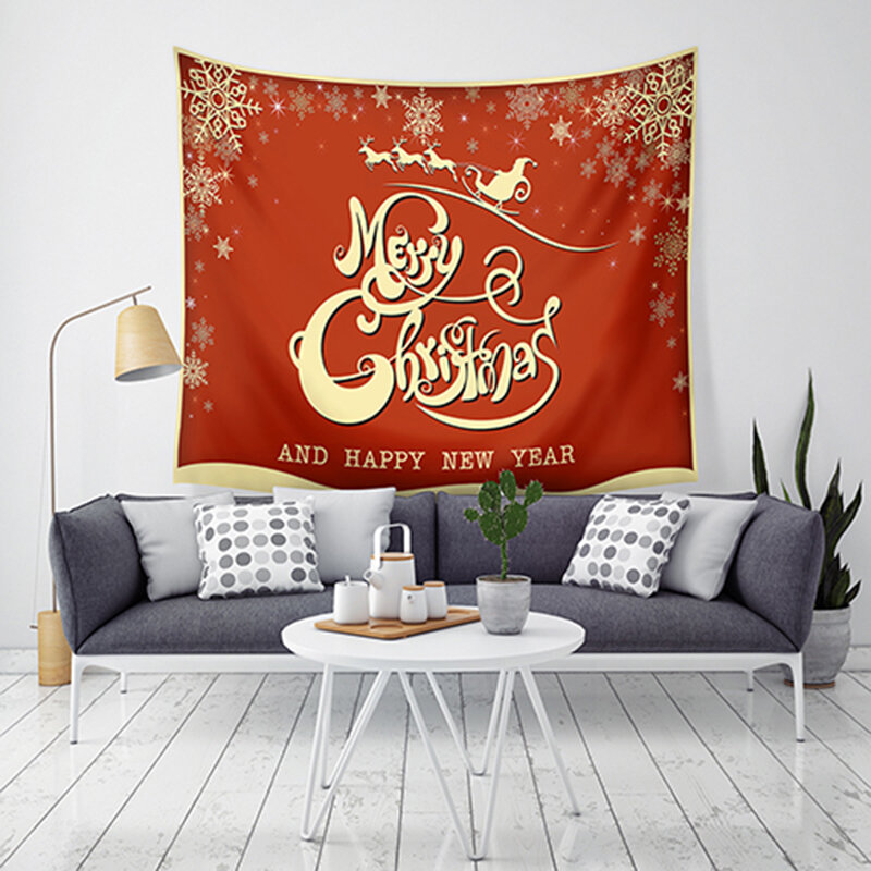 LWG7 Christmas Tapestry Santa Print Wall Hanging Tapestry Art Kerstversieringen voor Home Deco