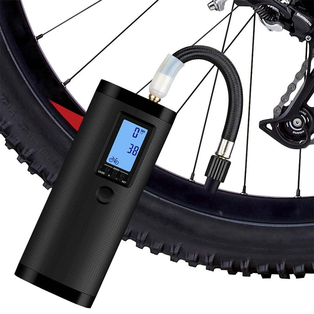 3 em 1 LCD Display Bomba de ar elétrica automática para motocicleta bicicleta caminhão bicicleta USB mini bomba de ar recarregável para viagens