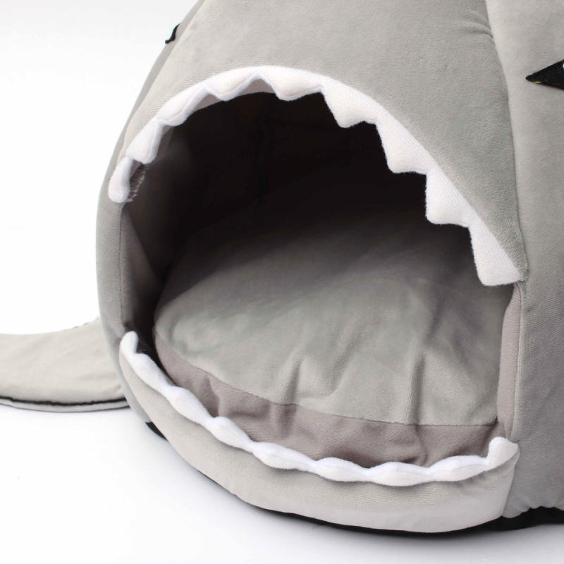 M / LサイズユニークウォッシャブルSoftサメの口ペット犬猫洞窟ペットベッドハウス