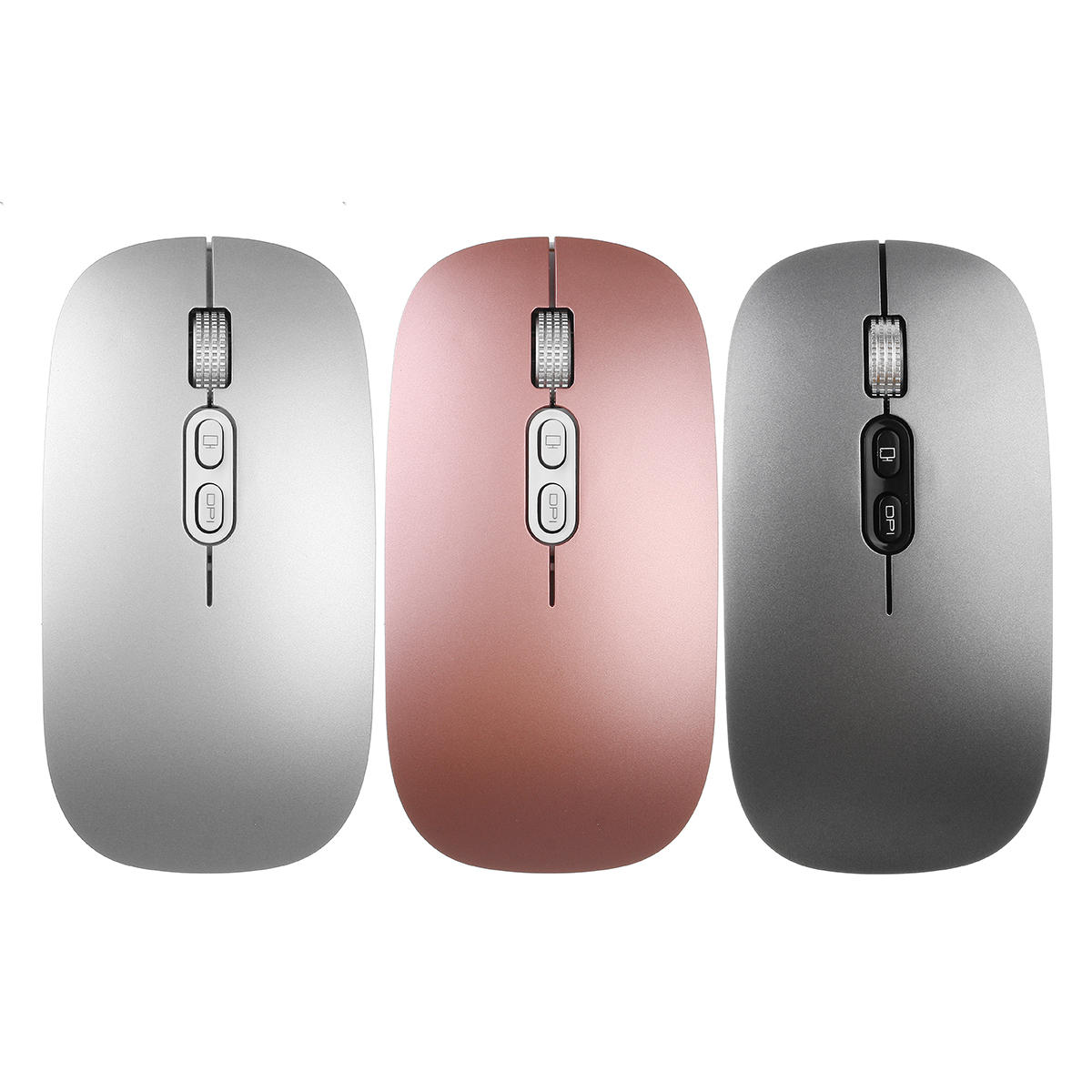 

2.4 GHZ 800/1200/1600 DPI Wireless USB Charging Ultra-thin Office Mouse for PC Laptop.
