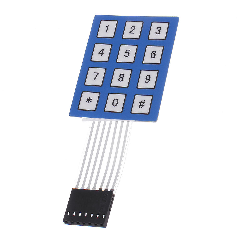 

10pcs 4 x 3 Matrix Array 12 Key Keypad Keyboard Sealed Membrane 4*3 Button Pad with Sticker Switch