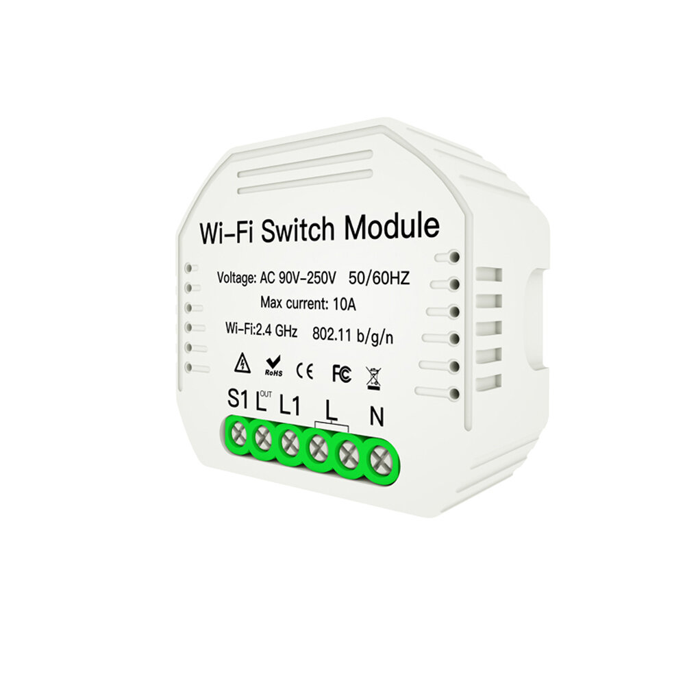 

MoesHouse MS-104 AC90-250V Two Way WIFI Smart Light Switch Diy Breakers Module Smart Life/Tuya APP Remote Control Works