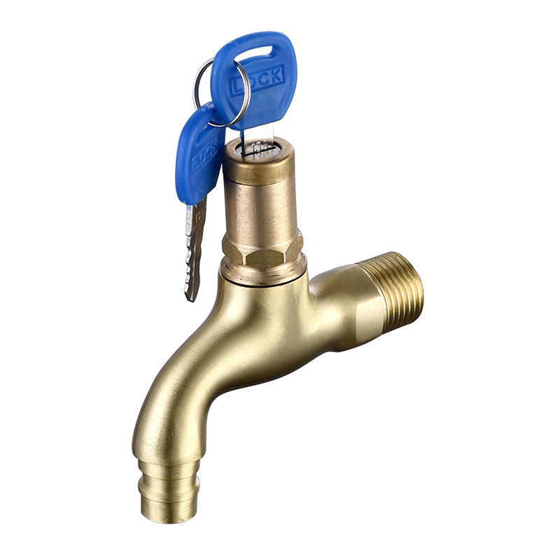 G1 2 Anti Theft Faucet Water Tap With Lock Key Brass Body Single