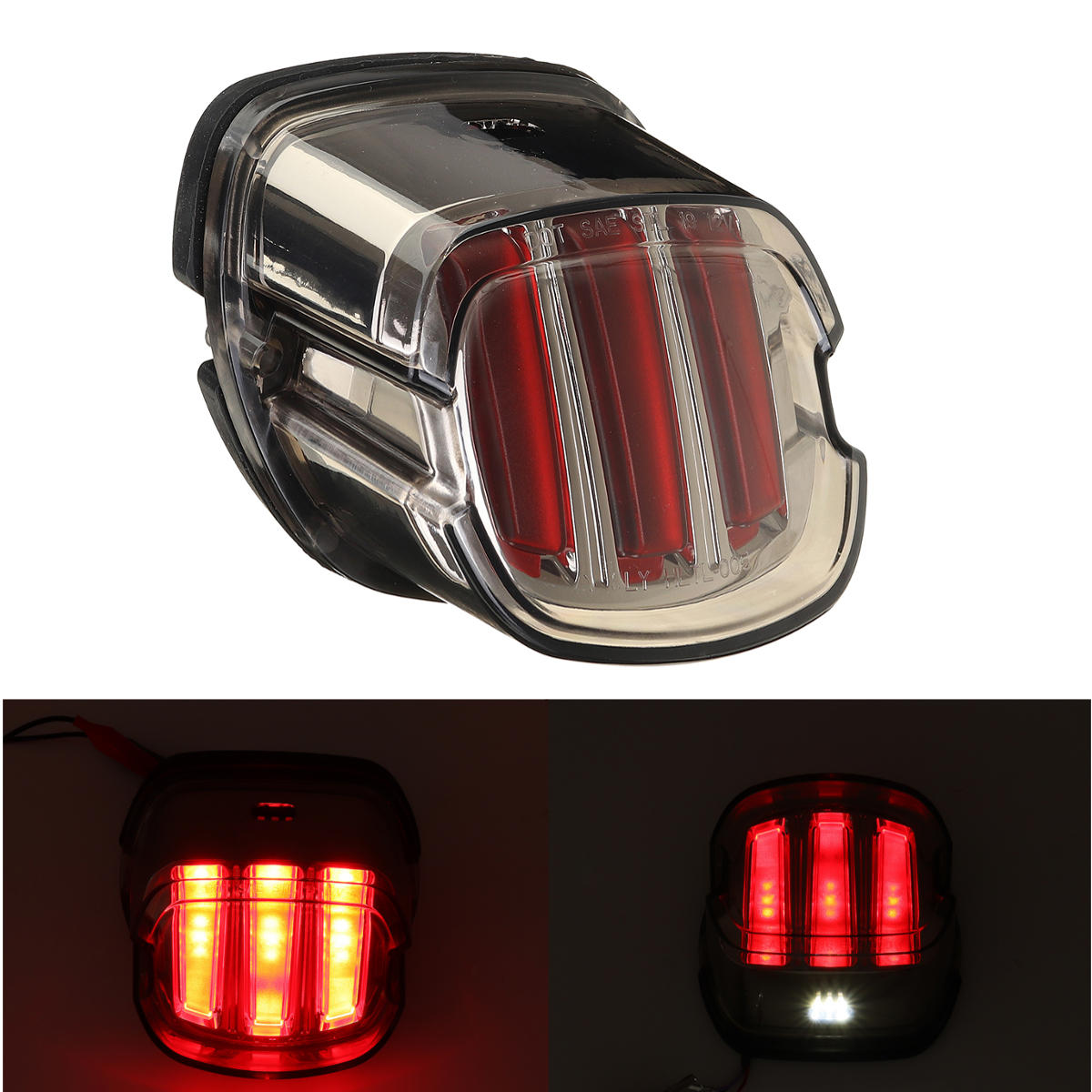 Motorcycle Bike Taillight Rear Brake Tail Stop Red Light For Harley