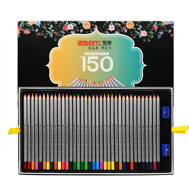 

Набор цветных карандашей ZIBOM P-150 с высокой концентрацией 150 цветов. Растворимый в воде. Акварельный эскиз. Карандаш