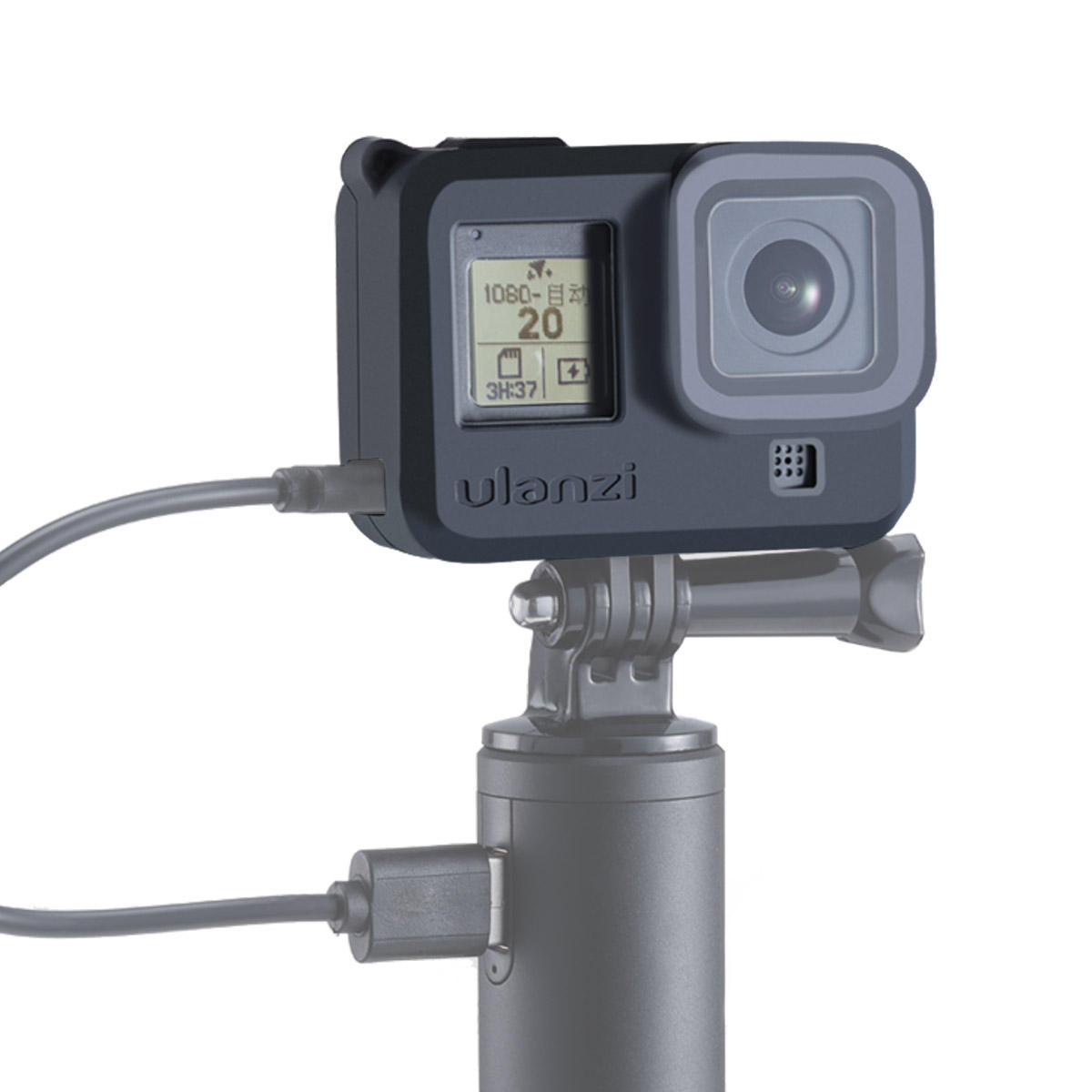Ulanzi G8-3 Gopro Hero 8ブラックアクションスポーツカメラ用レンズ保護キャップ付き保護ケースフレームプロテクターカバー