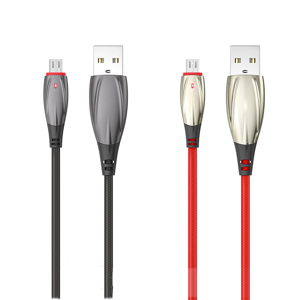 

HOCO 3A Type C Micro USB LED Indicator Fast Charging Data Cable For Huawei P30 Pro Mate 30 Mi9 9Pro 7A 6Pro OUKITEL Y480