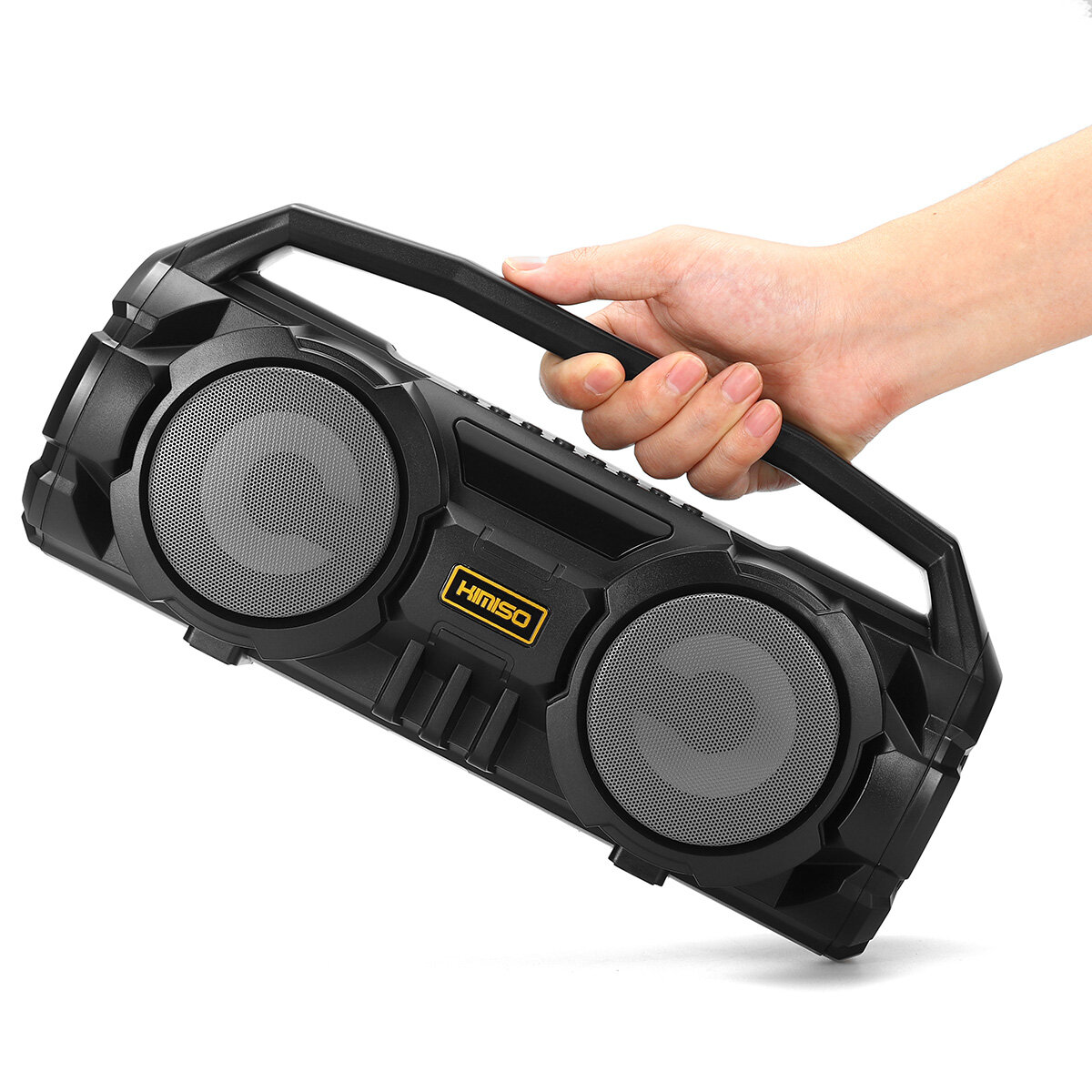 KM-S1 Draagbare Bluetooth 5.0-luidspreker 10W Stereo Bass Colorful LED-lichtluidspreker met microfoo