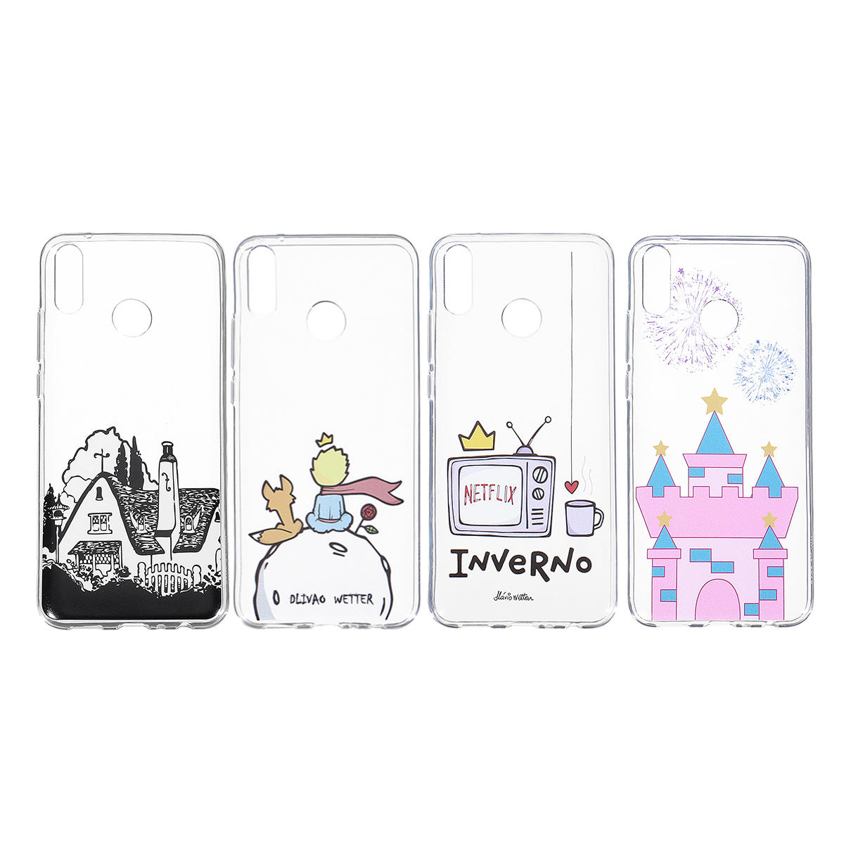 Bakeey Cute Crystal Clear Transparent Soft TPU Protective Case for Huawei Y9 2019