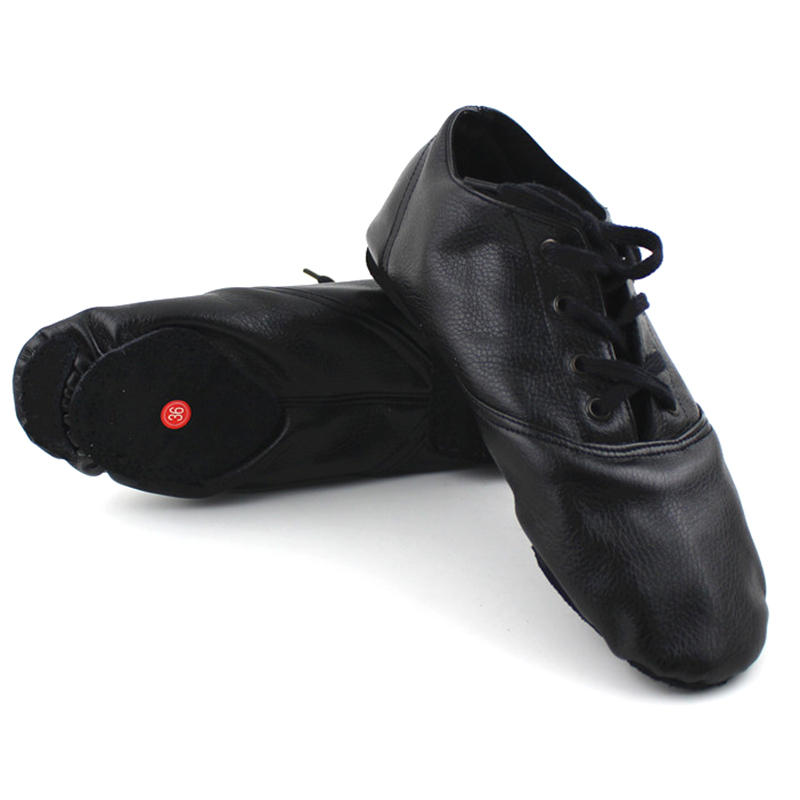 حذاء نسائي من الجلد اللامع - أحذية رقص ، أحذية رسمية ، أحذية باليه للياقة البدنية