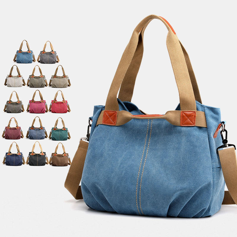 Women Large Capacity Canvas Handbag Shoulder Bag Crossbody Bags