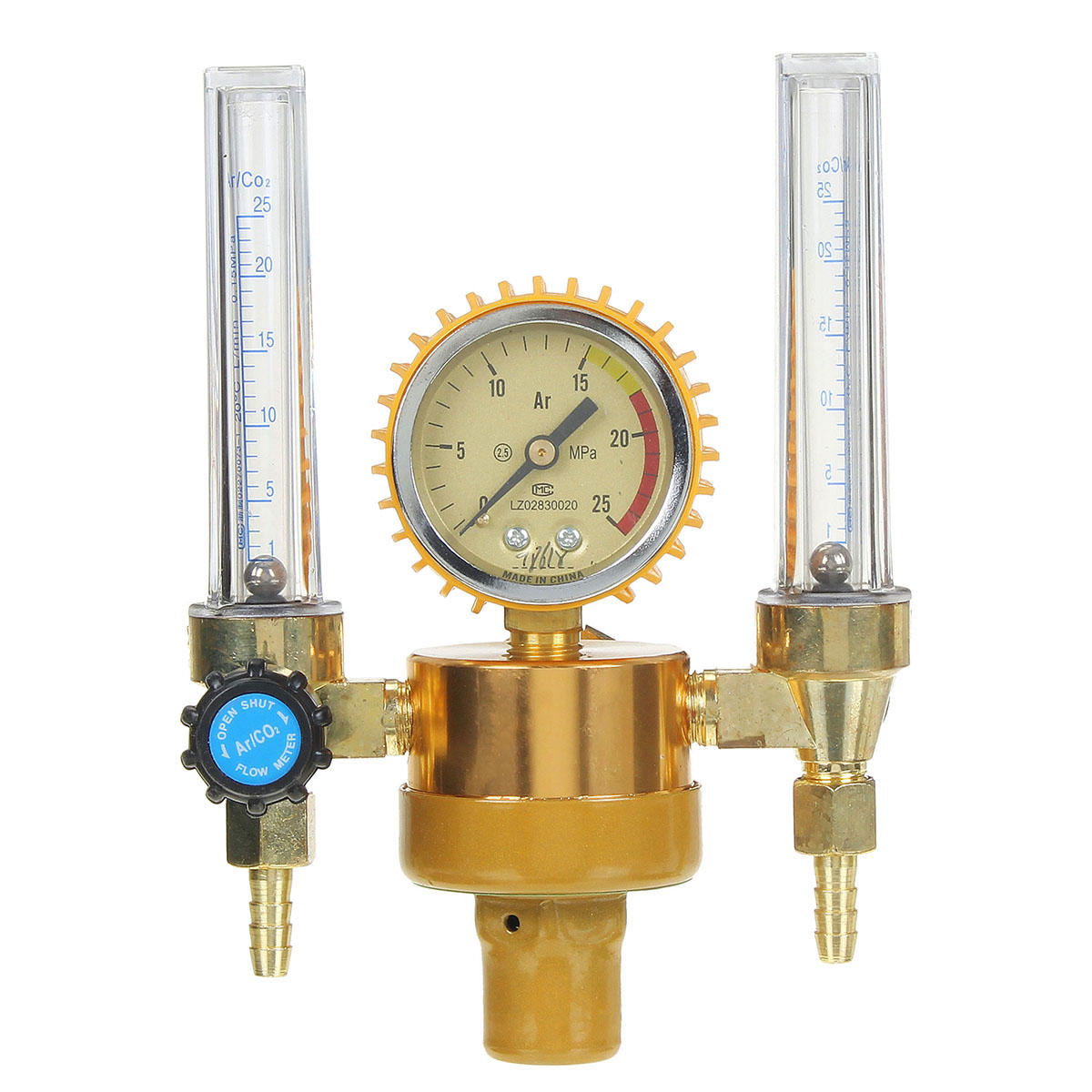 

Argon Pressure Reducing Regulator Pressure Gauge 2 Tube Mig Tig Flow Meter Control Valve