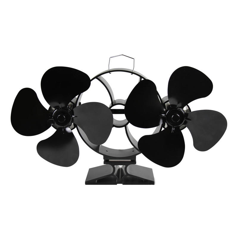 IPRee® 8 Blades Dual Heads Fireplace Fan Wood Burner Heat Power Fan