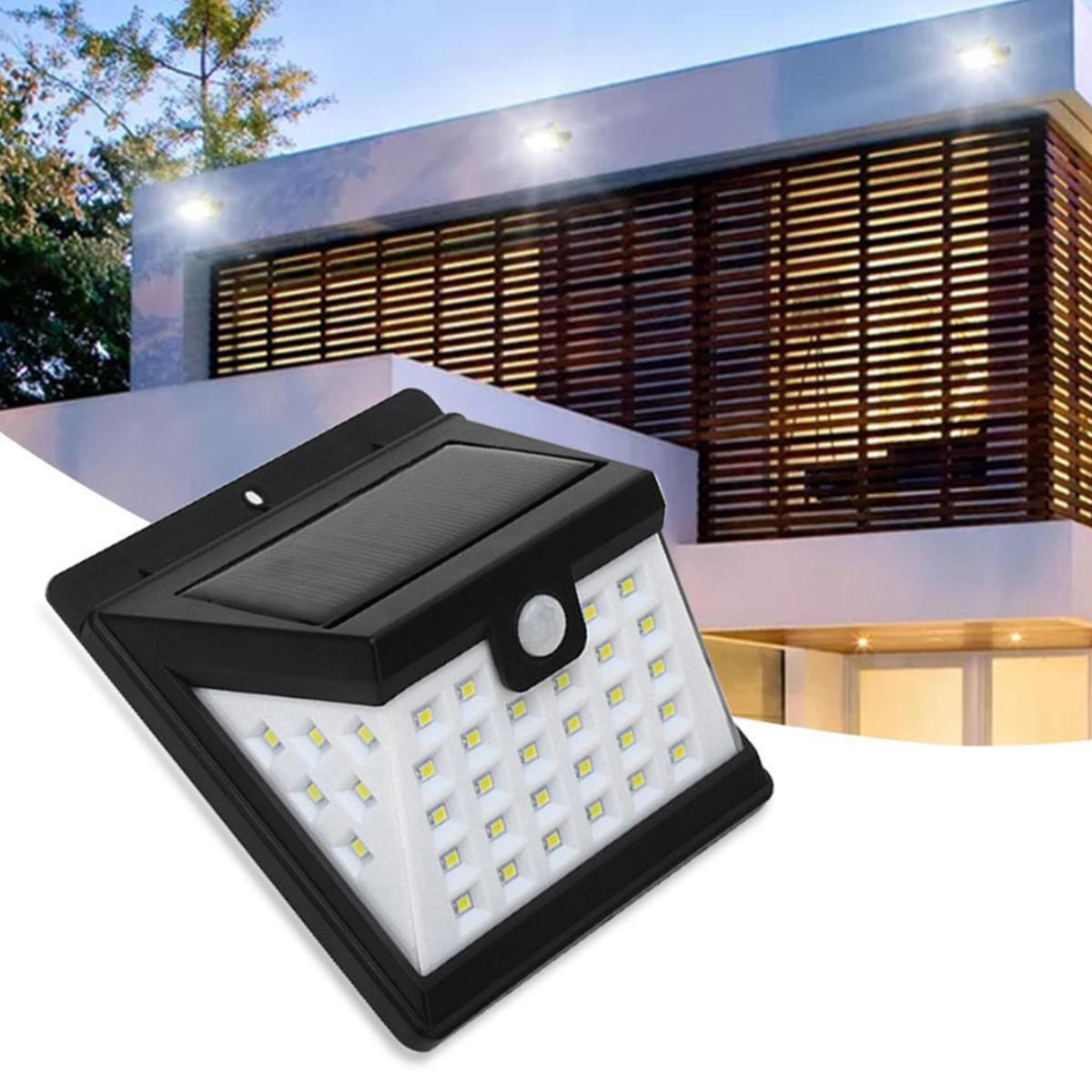 40 LED Solarny kinkiet Ogrodowa lampa przeciwpowodziowa Wodoodporny czujnik Camping Light
