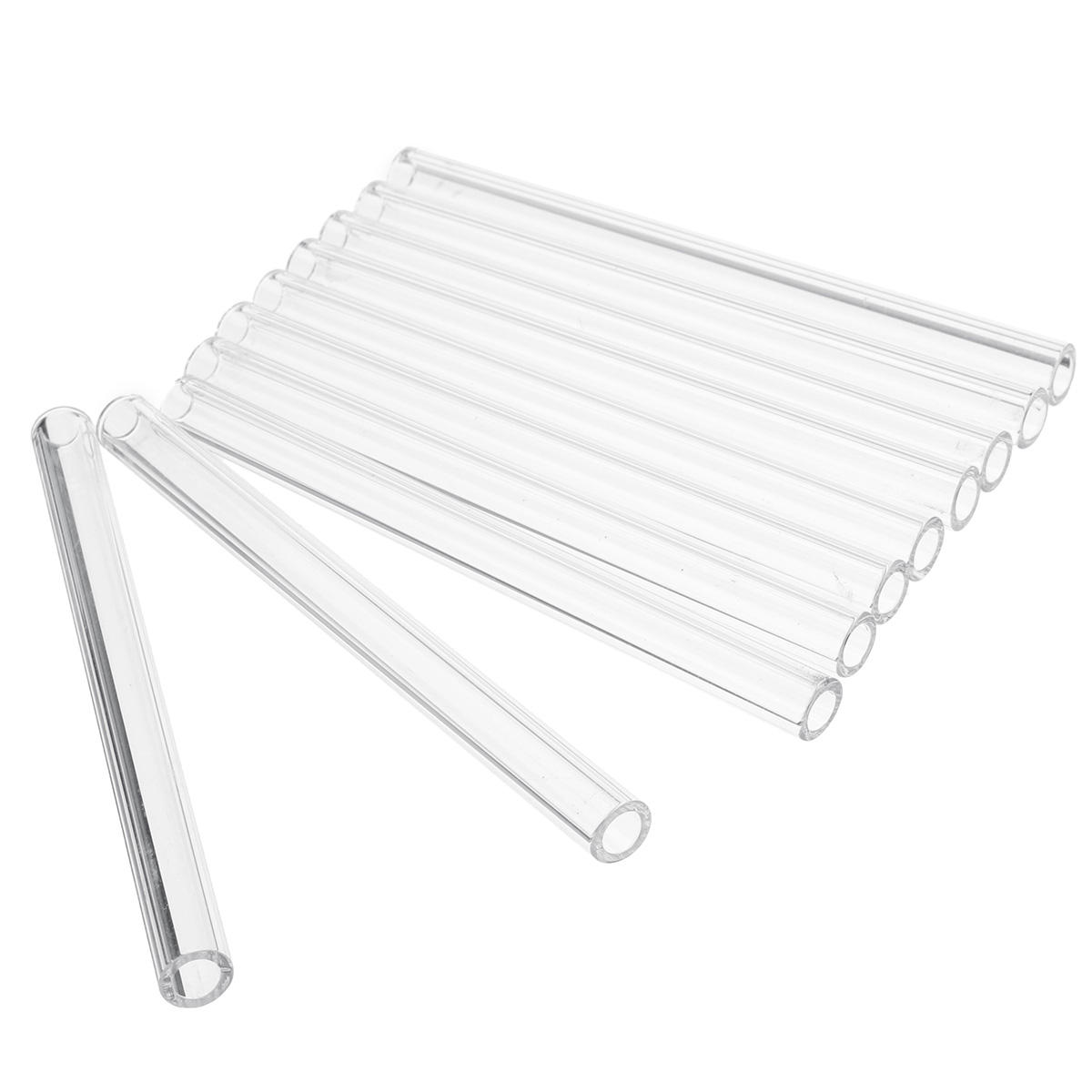 

10Pcs Length 100mm OD 7mm 2mm Thick Wall Borosilicate Glass Blowing Tube Lab Factory School Home
