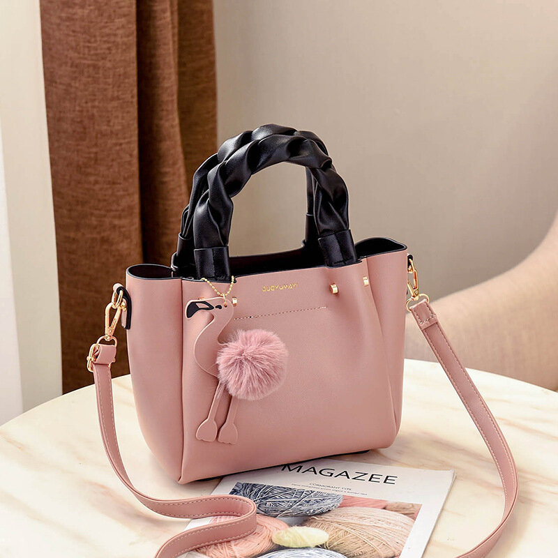 Women Fashion Handbag Crossbody Bag Flamingo Pendant Toe