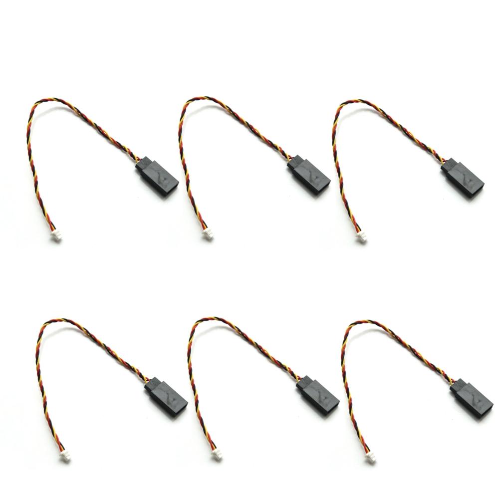 

6 PCS RC Servo Wire 15cm 28AWG Ar6400 to Normal Servo Adpater Cable TJC8 2.54mm JST-XH 1.0mm 3P For RC Drone DSMX DSM2 R