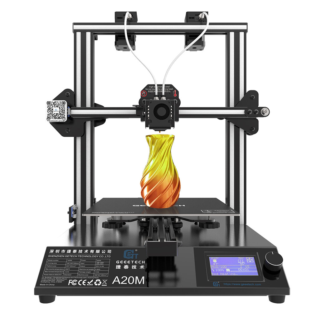 Geeetech® A20M Mix-color 3D Printer 255x255x255mm Printing Size