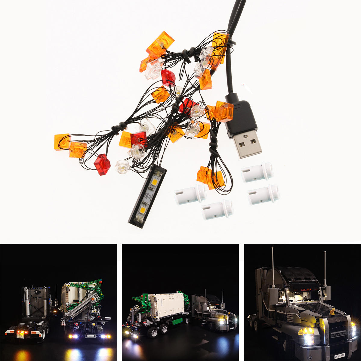 

DIY LED Light String Kit For Lego 42078 Technic Series the Mack Truck Set Kit
