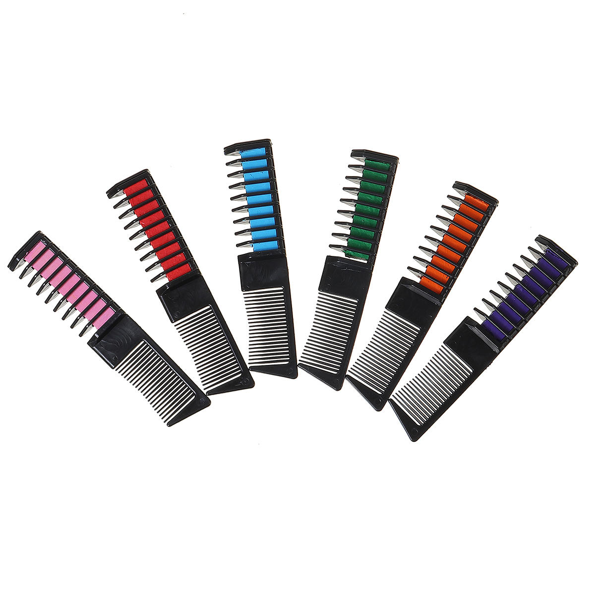 

6pcs Color Hair Dye Chalk Comb DIY Temporary Disposable Fashion Non-toxic Salon