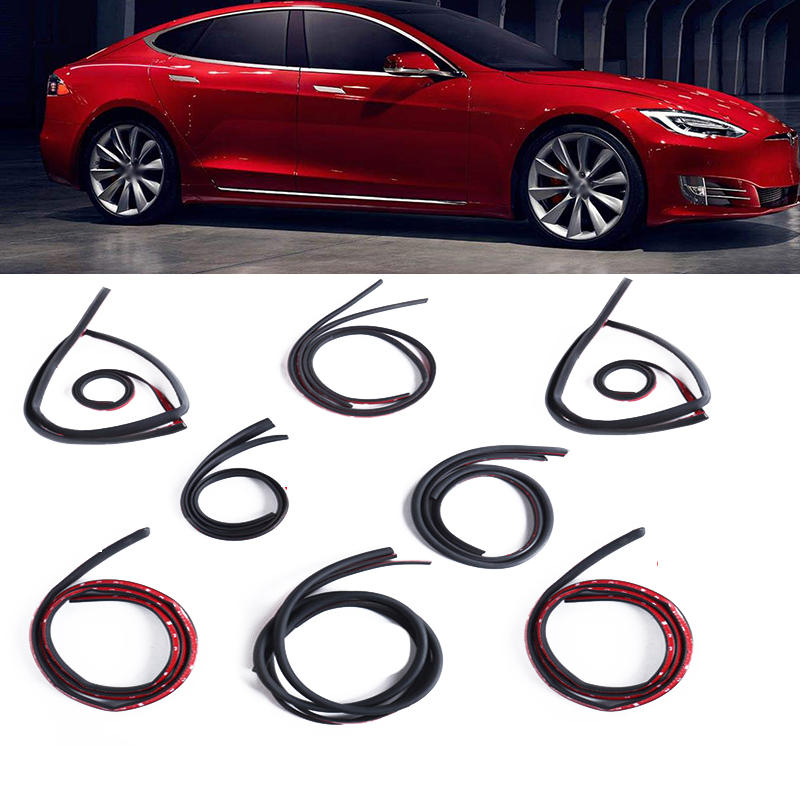 8 stks autodeur stofdichte afdichtstrip ruisonderdrukking voor Tesla MODEL 3 / S / X