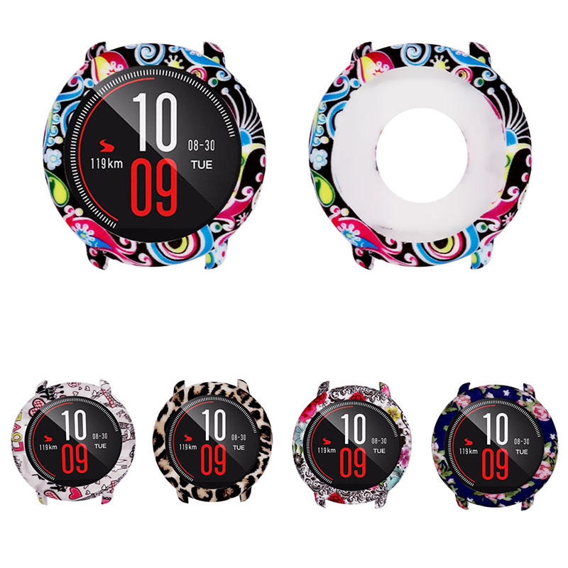 Bakeey Siicone Colorful Patroon horlogekast Cover Horlogekast voor Amazfit Pace