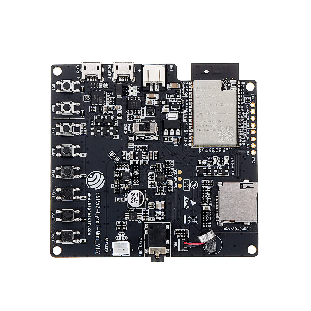 ESP32-LyraT-Mini Audio Development Board met ESP32 USB-UART-microfoon