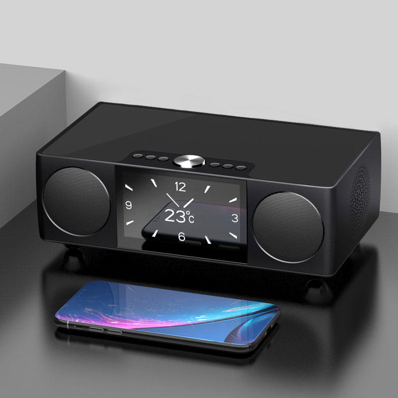SOAIY S99 Wireless Bluetooth Speaker Play HD Video Double Alarm Clock FM Radio for Home Outdoor