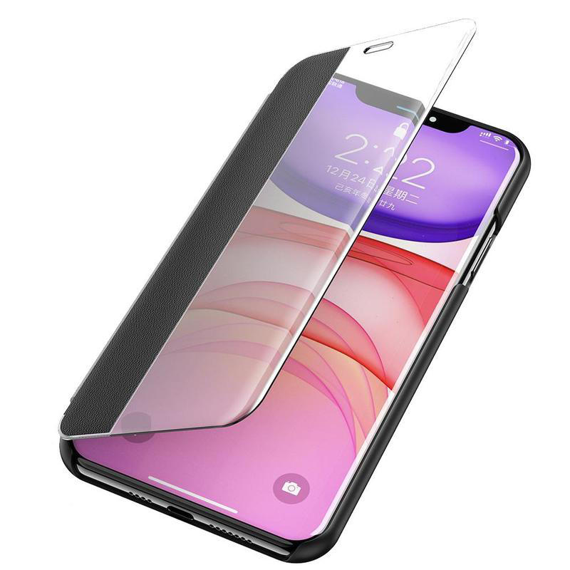 Bakeey Flip Bumper Window View with Foldable Stand PU Leather Protective Case for iPhone 7 Plus / iP