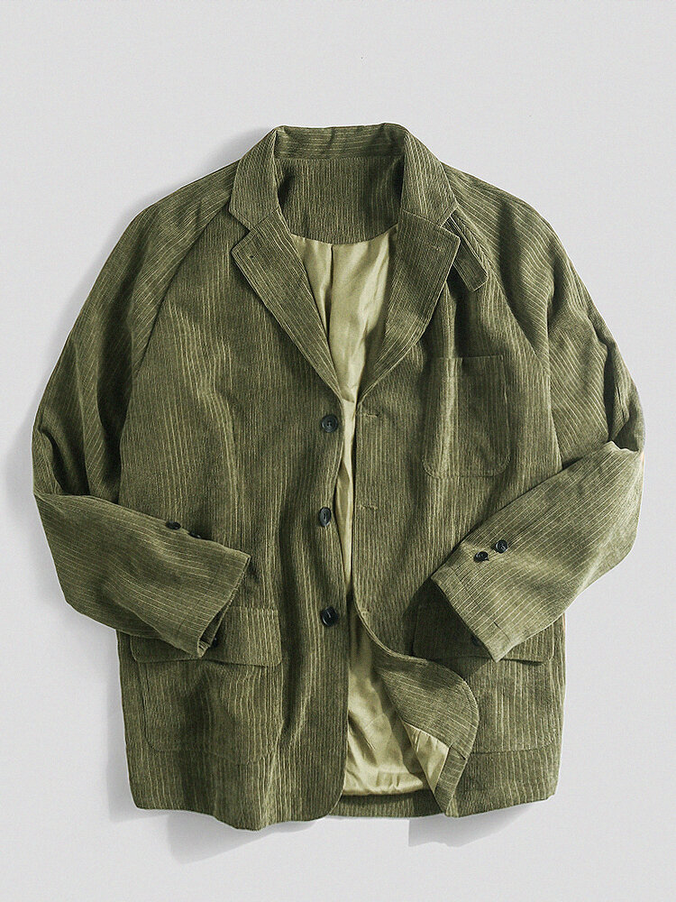 Men's Vintage  Corduroy Blazer Warm  Causal Jacket