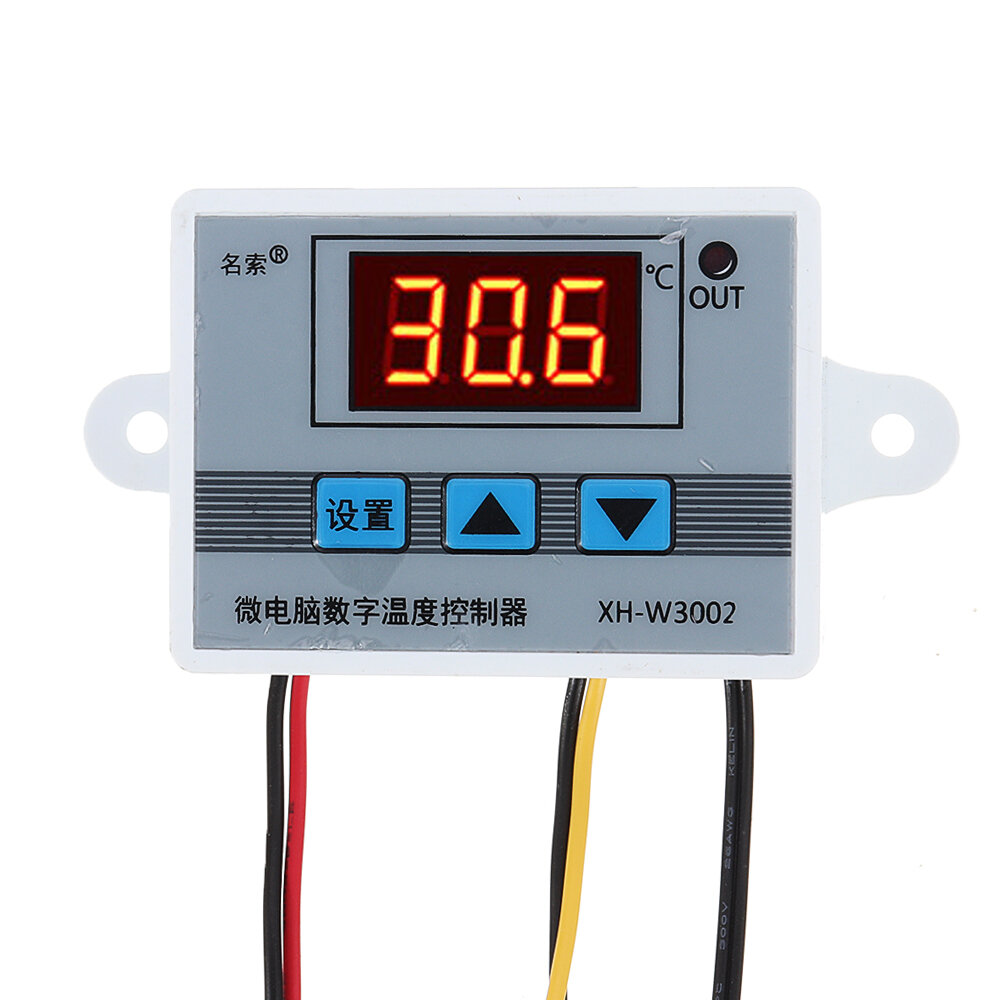 Xh-W3002 Intelligenter Led-Digital-Mikrocomputer-Temperaturregler Mini-Thermostatschalter Mit Wasserdichter Sensorsonde Baugger Digitaler Temperaturregler 