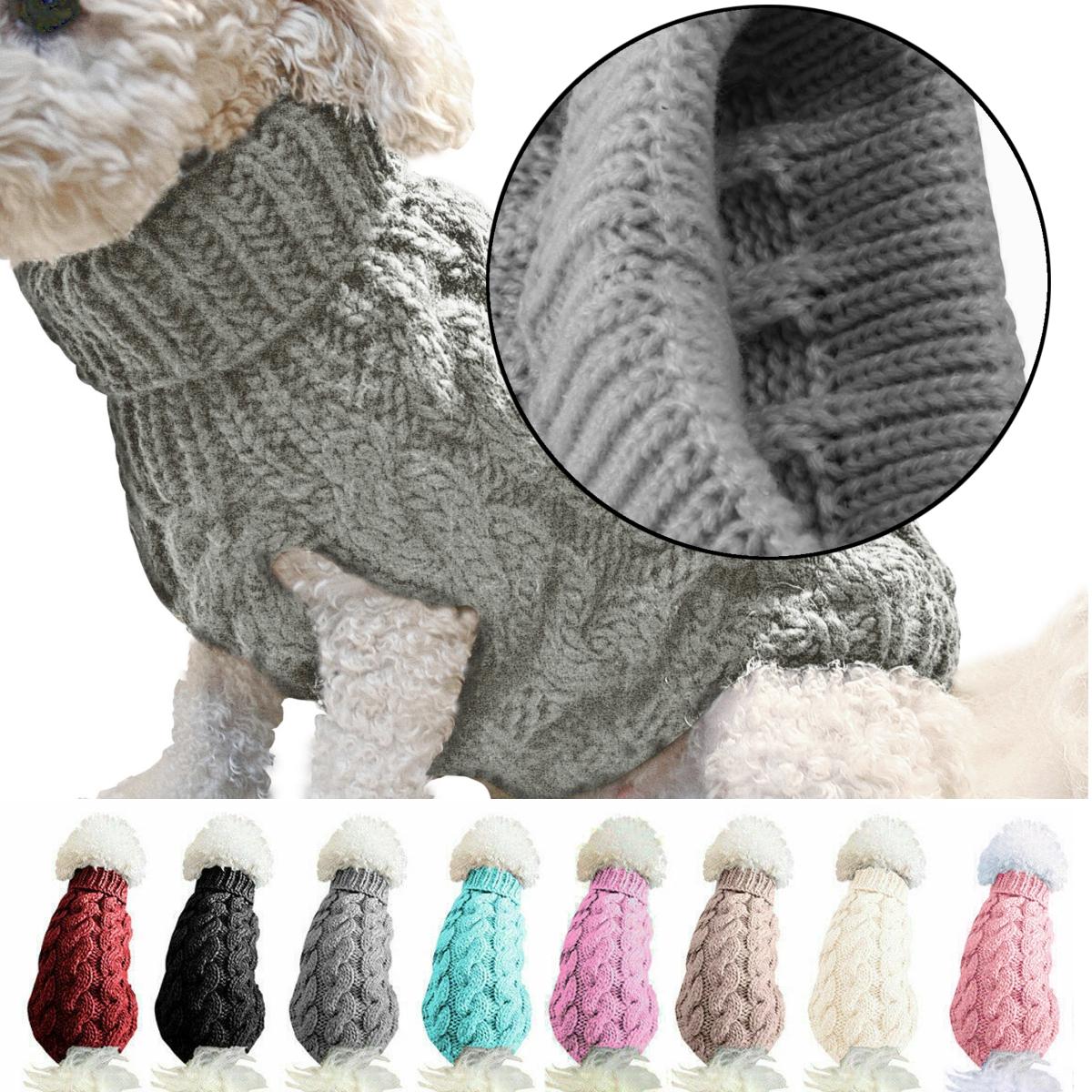 Pet Vest Jacket Pet Knit Sweater Dog Cat Puppy Coat Warm Clothes