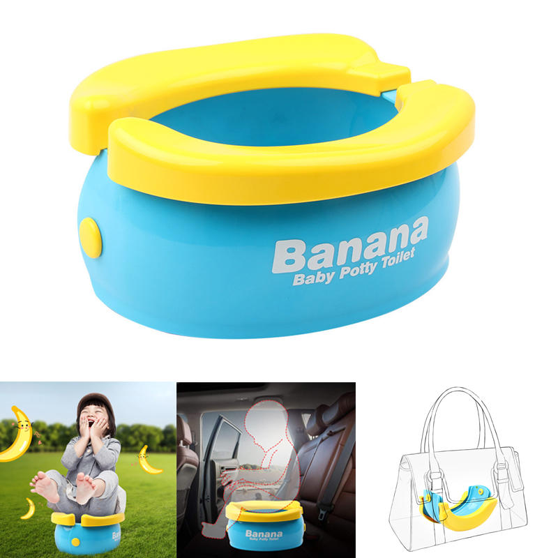 Siège d'entraînement pour la propreté, mignon entraîneur de siège de toilette en forme de banane portable et pliable pour enfants garçons filles enfants tout-petits, charge maximale de 50 kg
