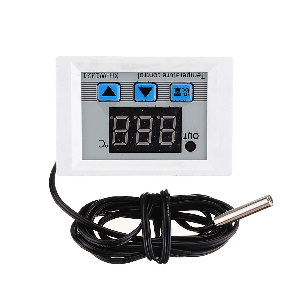 

3pcs XH-W1321 0.1 Digital Thermostat Mini Embedded Blue Digital Display Switch Temperature Controller With Waterproof NT