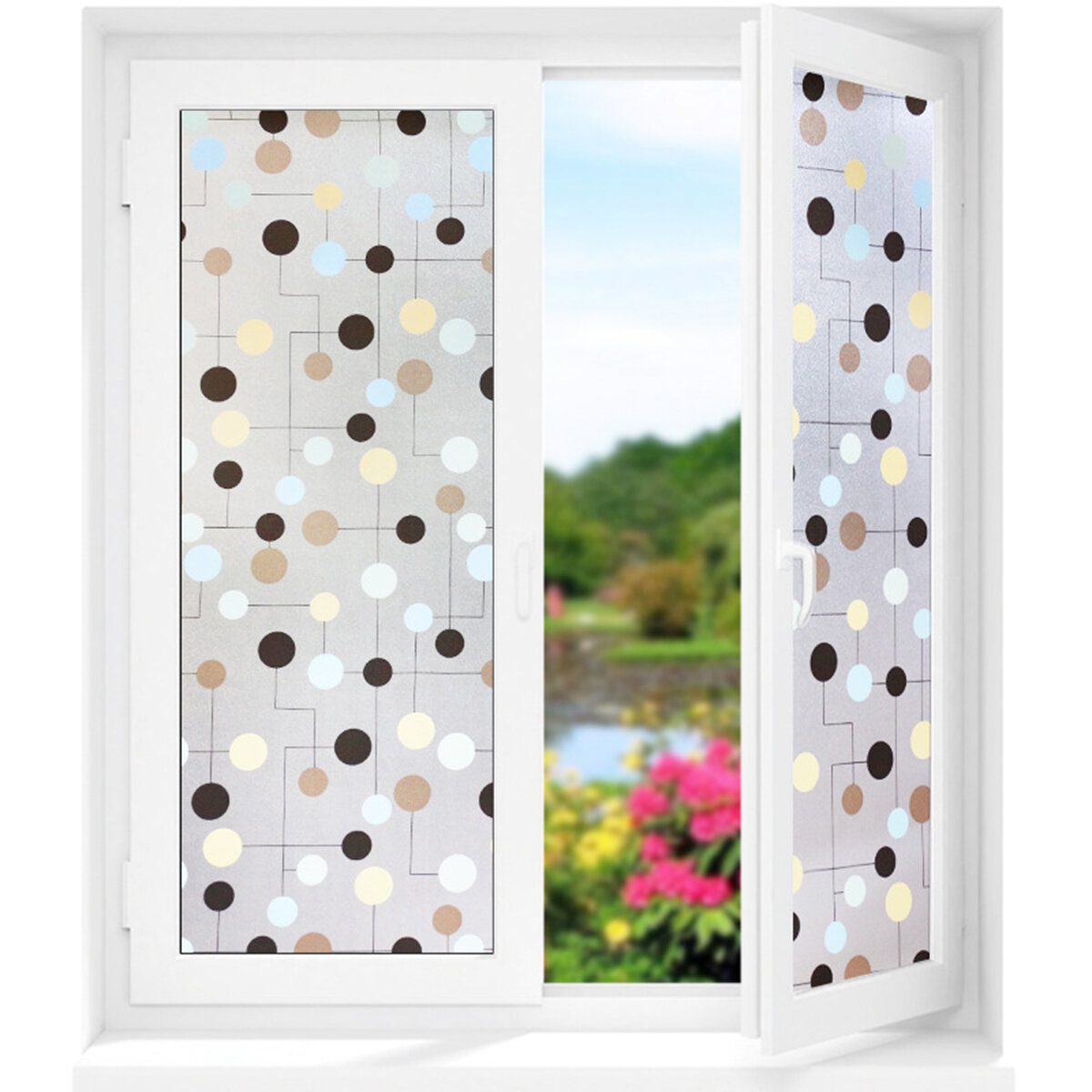 

45x200cm Privacy Glass Film Static Cling Anti-UV Home Door Window Sticker Decoration