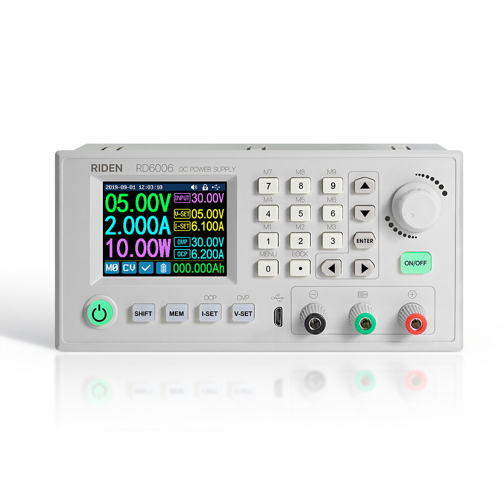 Interruptor de control digital RD6006 / RD6006-W Fuente de alimentación ajustable Adaptador de corriente estabilizada de