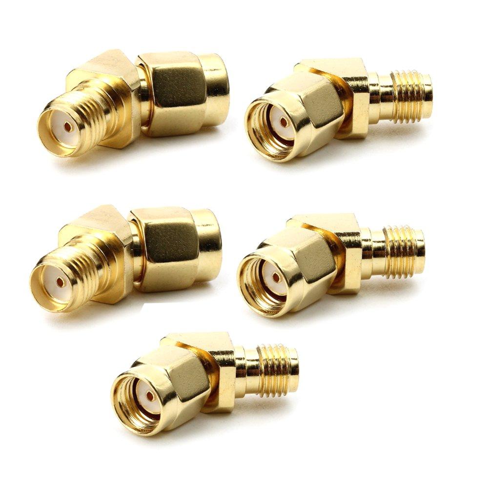 

5PCS 45/135 Degree RP-SMA Male to SMA Female Antenna Adpater Connector For FPV Goggles VTX RX RC Drone