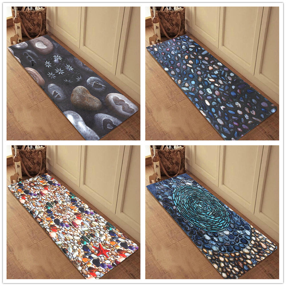 40 x 120 cm Fashion 3D geplaveide antislip absorberende water vloermatten tapijt Pad