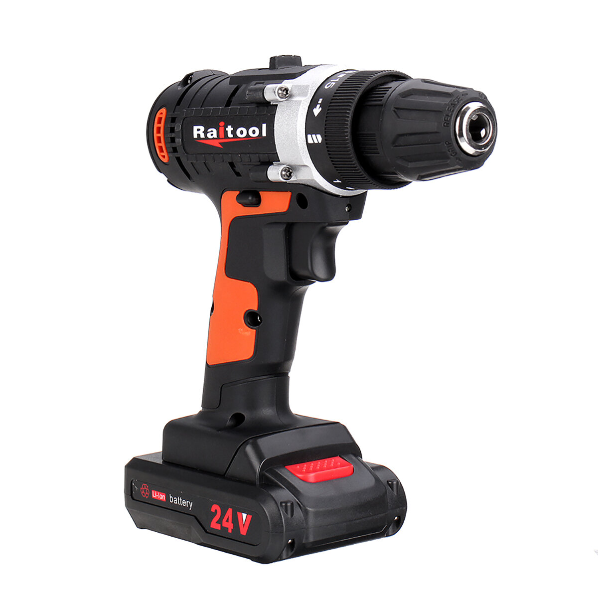 Raitool 12V/24V Lithium Battery Power Drill Cordless Rechargeable 2 Speed Electric Drill