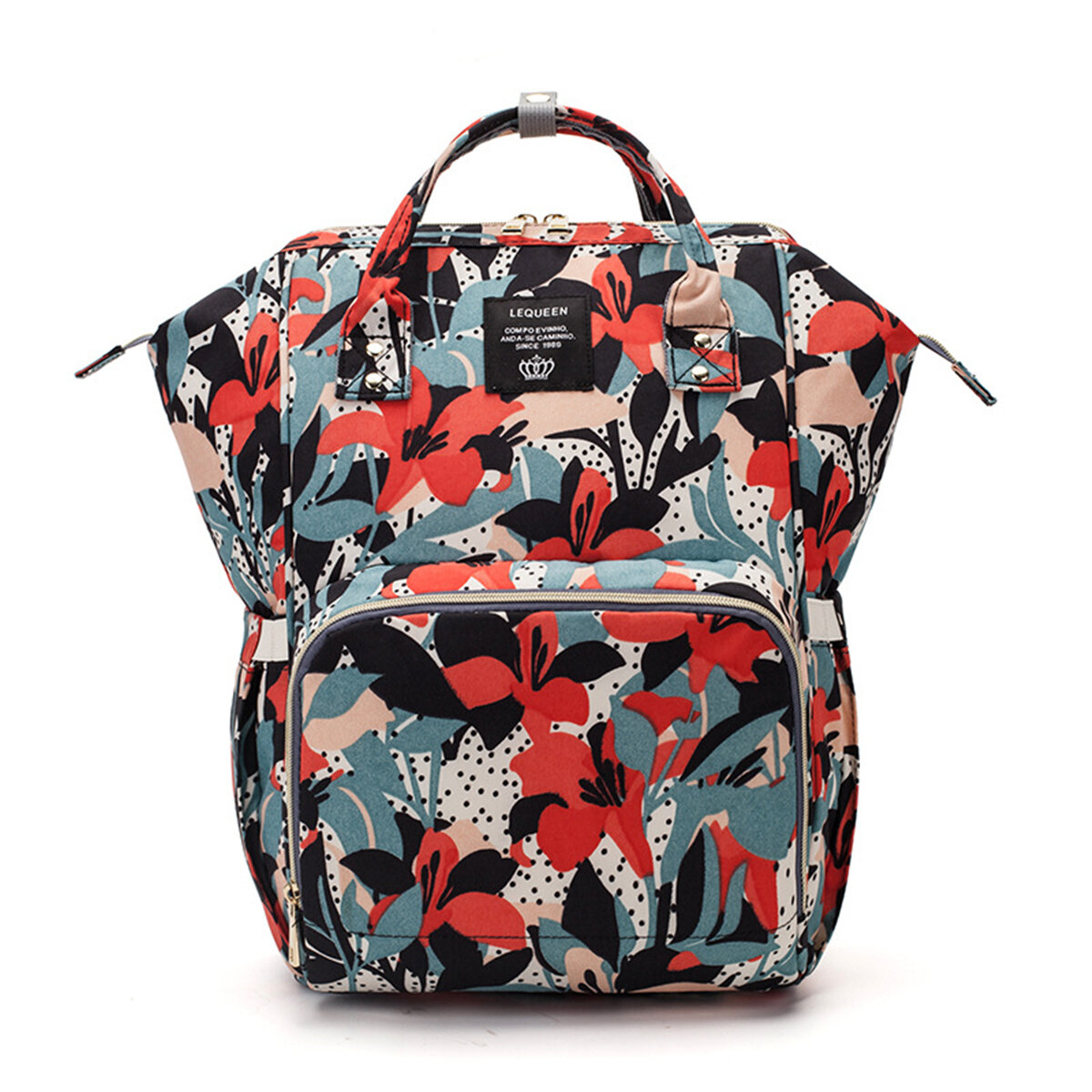 Рюкзак для подгузников многоразового использования, водонепроницаемый мамин рюкзак с цветочным принтом