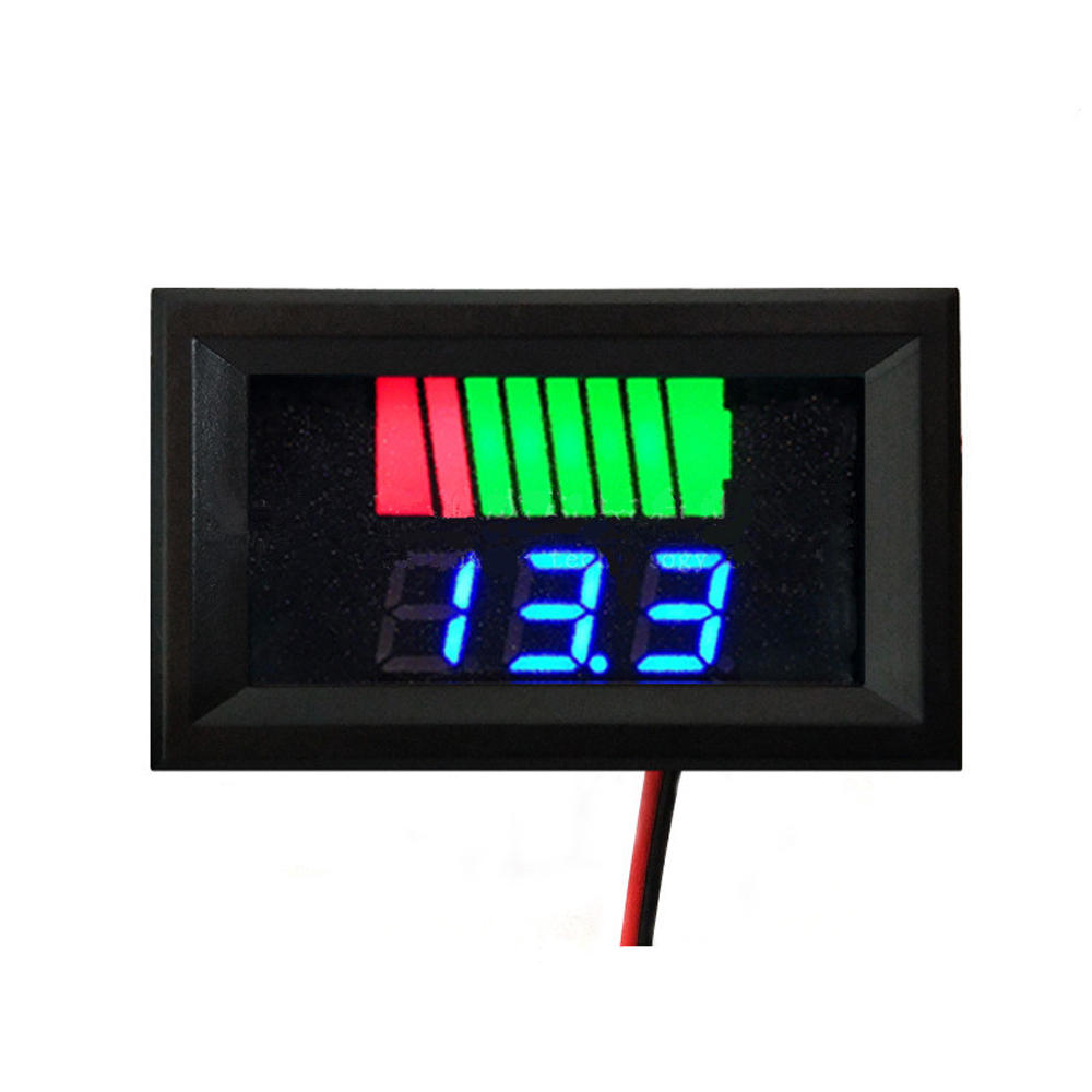 

5pcs 12-60V Car Lead Acid Battery Charge Level Indicator Battery Tester Lithium Battery Capacity Meter Dual Blue LED Tes