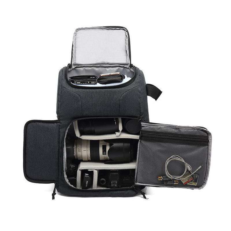 IPRee® Bolsa à prova d'água de PU para câmera Mochila de fotografia Bolsas de viagem