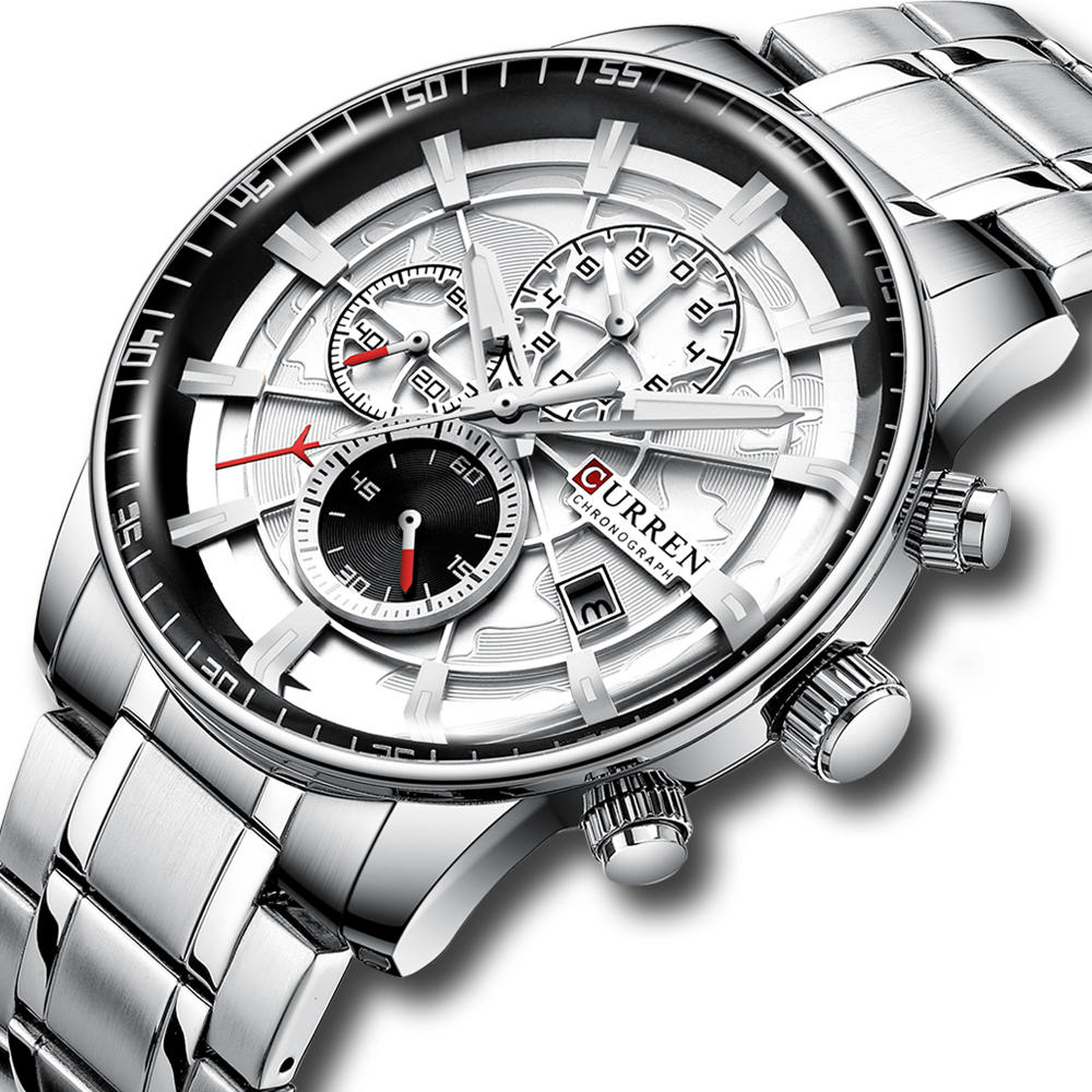 

CURREN 8362 Full Steel Business Style Men Wrist Watch Luminous Display Quartz Watch