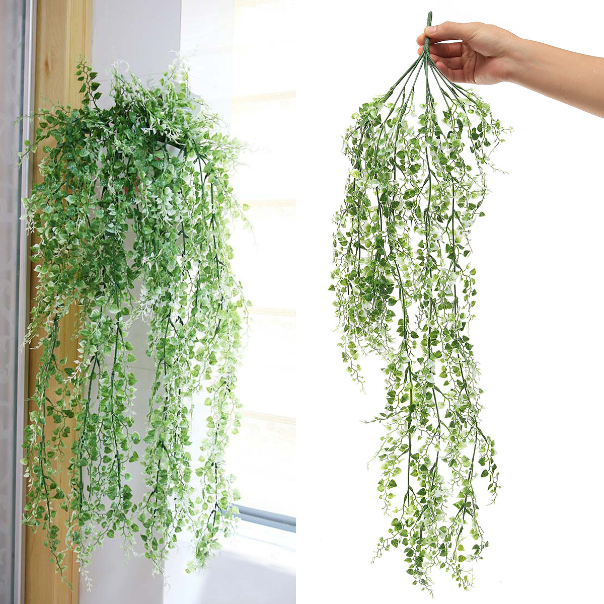 84cm Artificial Leaves Vine Green Leaf Rattan Ivy Ornaments for Wedding Party Decorations