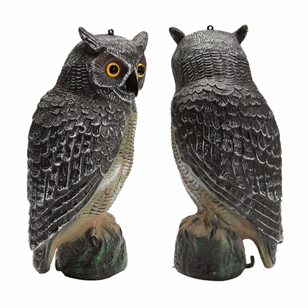 Outdoor Hunting Large Realistic Owl Decoy Straight Head Pest Control Crow Garden Yards Scarer Scarecrow Pest Decorations