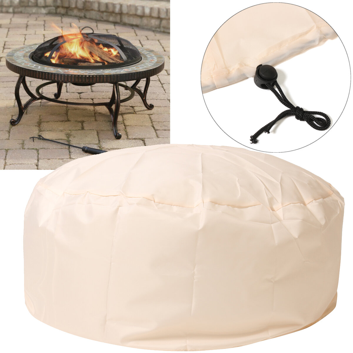 37 Fire Pit Cover All Weather Protect, Fire Pit In Rain